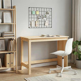 Desk Brown 112 x 50 x 75 cm Solid Pine Wood 42032396