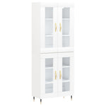 Highboard White 69.5x34x180 cm Engineered Wood 3198257