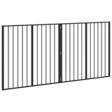 Dog Gate 2 pcs Black 100 x 100 cm Galvanised Steel 891989