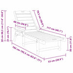 Sun Lounger Light Grey 73.5 x 92 x 90cm HDPE 42006640