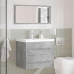 ZNTS 2 Piece Bathroom Furniture Set Concrete Grey Engineered Wood 3324961