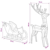 Reindeer Pull Sleigh LOVIISA 450 LEDs Cold White 42049666
