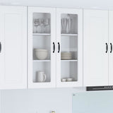 Wall Glass Cabinet PORTO White 80 x 31 x 100 cm Engineered Wood 885505