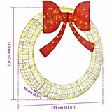 Wreath with 150 LEDs Warm white 121 x 121 x 10 cm PET 42019138
