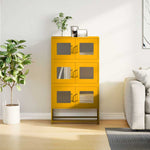 ZNTS Highboard Mustard Yellow 68x39x123 cm Steel 853353