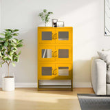 ZNTS Highboard Mustard Yellow 68x39x123 cm Steel 853353