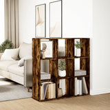 Room Divider Bookcase Smoked Oak 102x29x103.5 cm Engineered Wood 858043