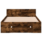 Bed Frame with Drawer without Mattress Smoked Oak 75x190 cm Small Single 3280808