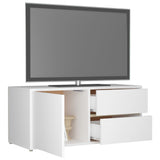 TV Cabinet White 80x34x36 cm Engineered Wood 801850
