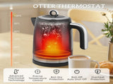 Sleek Textured Kettle and Four-Slice Toaster Set - Black T3398P422926