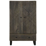 Highboard Black 60x33x100 cm Solid Wood Mango 4017714