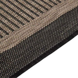 Outdoor Flatweave Rug 100x200 cm Dark Brown 340843