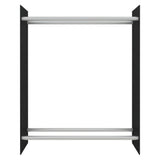 Firewood Rack Black 80x35x100 cm Tempered Glass 327470