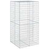 Gabion Basket with Cover 100x100x200 cm Galvanised Iron 3295225