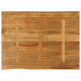 Table Top 100x80x3.8 cm Live Edge Solid Wood Mango 370796