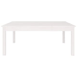 Coffee Table White 100x100x40 cm Solid Wood Pine 814290