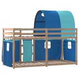 Bunk Bed without Mattress Blue 80x200 cm Solid Wood Pine 3283989