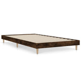 Bed Frame without Mattress Smoked Oak 100x200 cm Engineered Wood 832058