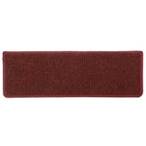 Stair Mats 15 pcs 65x21x4 cm Bordeaux Rectangular Edge 326199