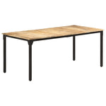 ZNTS Dining Table 180x90x76 cm Rough Mango Wood 321975