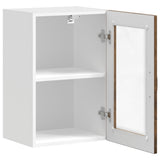 Kitchen Wall Cabinet with Glass Door Porto Smoked Oak 854012