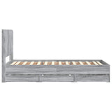 Bed Frame with Storage and Headboard Grey Sonoma 90 x 190 cm 3413988
