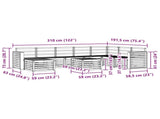 Outdoor Sofa Set 9 pcs Natural Solid Acacia Wood 3375334