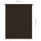 Outdoor Roller Blind 185 cm Brown 312984