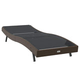 Sun Lounger Reclining 197 x 70 x 82 cm Poly Rattan 42009976