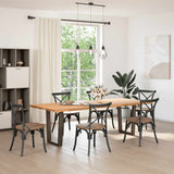 Dining Table Legs V-Shape 2 pcs Natural Steel 70x cm Steel 4012647