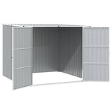 Garden Shed Grey 195x198x159 cm Galvanised Steel 46254