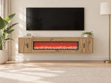 Electric Fireplace Artisan Oak 155 x 30 x 44 cm Engineered wood 8021022