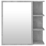 ZNTS Bathroom Mirror Cabinet Concrete Grey 62.5x20.5x64 cm Engineered Wood 803312