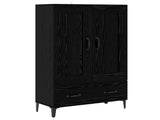 Highboard Black Oak 70 x 31 x 115 cm Engineered Wood 8009859
