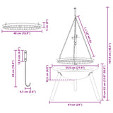 Fire Pit with Adjustable Grill Grate 55.5 x 107.5 cm Steel 42037872