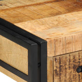 End Table Brown and Black 40 x 40 x 50 cm Solid Mango Wood 4016712