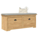 Hallway Bench BODO Honey Brown 118 x 40 x 50 cm Engineered Wood 42023475