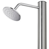 Garden Shower with Brown Base 220 cm Stainless Steel 3070788