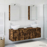 Bathroom Cabinet Set 5 pcs Smoked Oak Engineered Wood 3406475