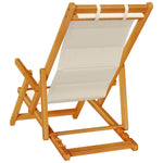 Beach Chair with Cushion 2 pcs Brown x x Solid Acacia wood 3325144
