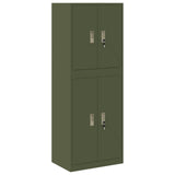 Storage Cabinet 2 pcs Olive Green 60 x 40 x 160 cm Steel 3438751