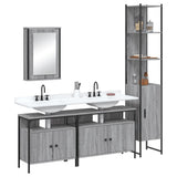 4 Piece Bathroom Furniture Set Grey Sonoma Engineered Wood 3214808