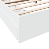 Bed Frame with Drawers without Mattress White 200x200 cm 3280629