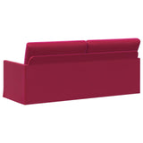 3 Seater Sofa Wine Red 190 x 81 x 82 cm Velvet 42041125