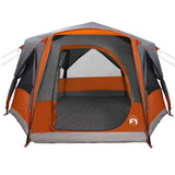 Cabin Tent 5-Person Grey and Orange 333 x 317 x 194 cm 42004031