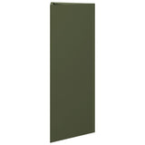 ZNTS Garden Planter Olive Green Triangular 30x26x75 cm Steel 851149