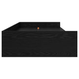 Bed Frame with Headboard Black Oak 75 x 190 cm Engineered Wood 3335254