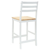 Dining Chairs 2 pcs Solid Rubber Wood White 40 x 47.5 x 99.5 cm 42020470