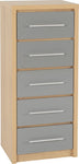 ZNTS Seville 5 Drawer Narrow Chest 100-102-085