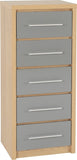 ZNTS Seville 5 Drawer Narrow Chest 100-102-085